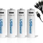 AiVR USB Rechargeable Batteries 4pc - AA