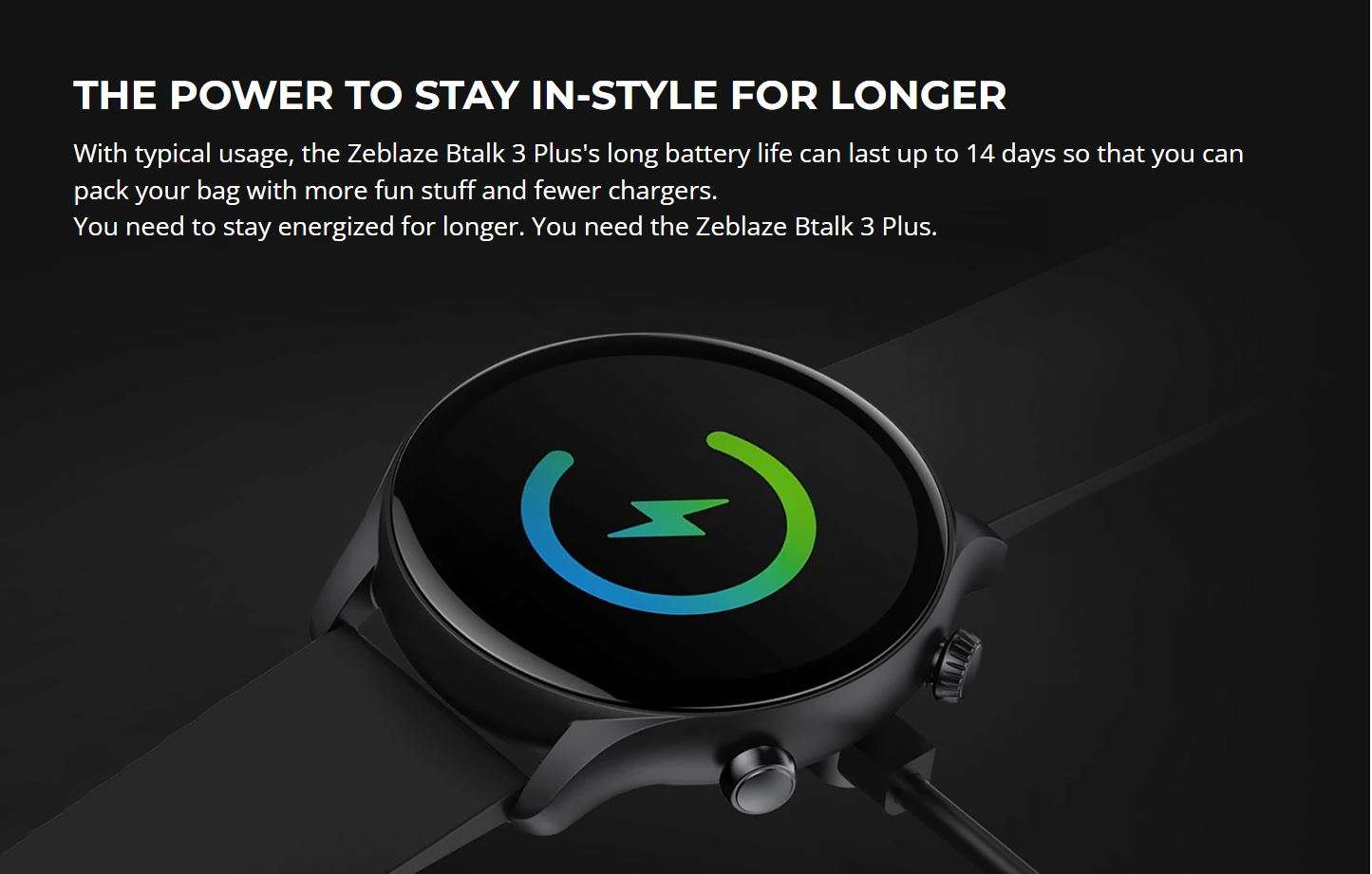 Zeblaze Btalk 3 Plus – 100+ Sports Modes, Curve Display | Gadget Club BD
