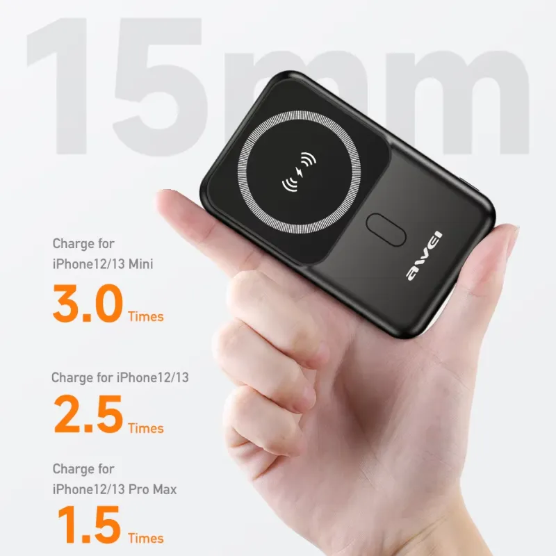 Awei P139K 10000mAh 22.5W Magnetic Wireless Power Bank