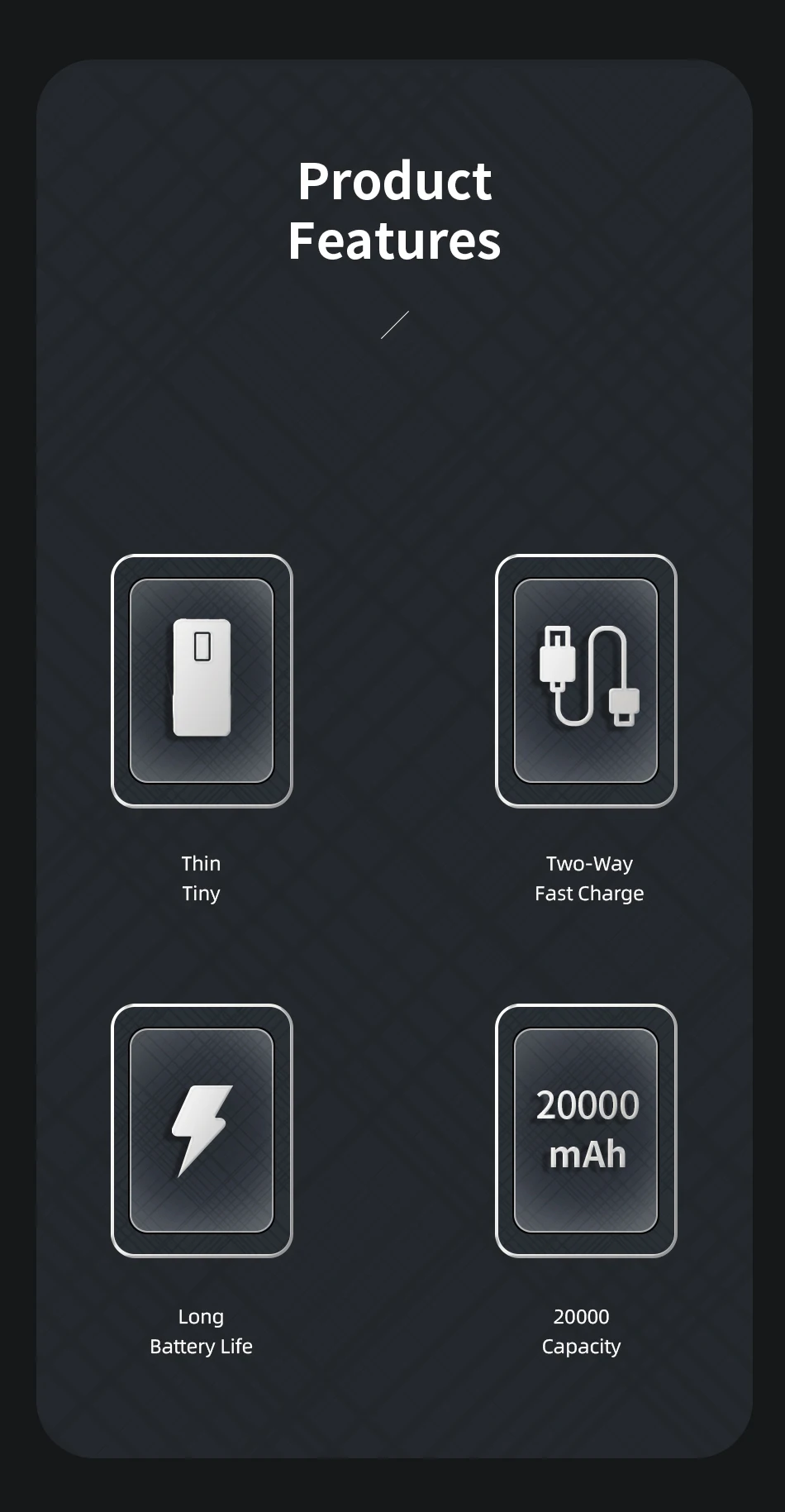 Awei P6K Double USB Output 20000mAh Power Bank