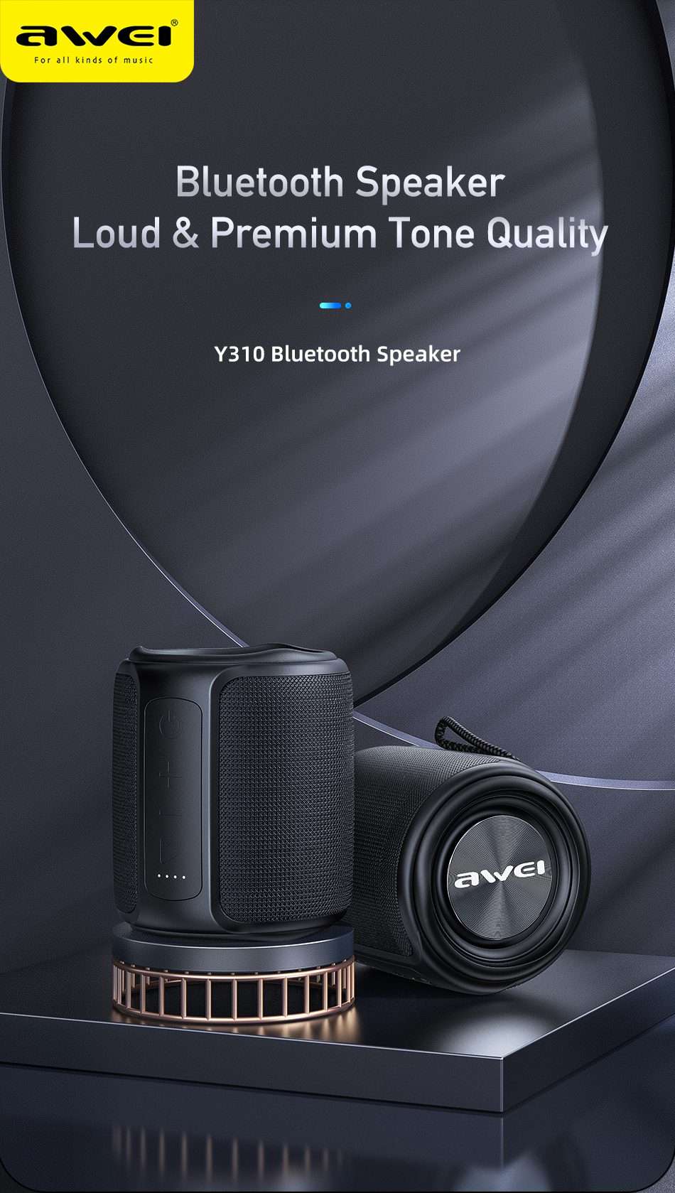 Awei Y310 Waterproof Wireless 10W Bluetooth Speaker