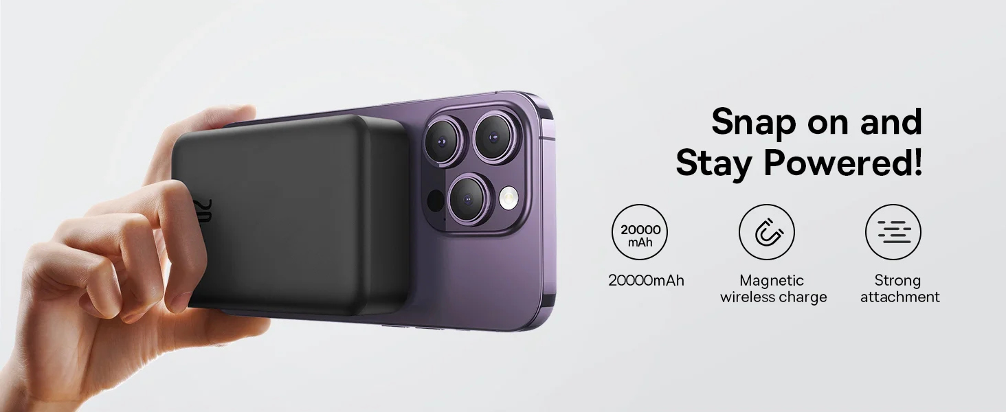 Baseus Magnetic Mini 20w 20000mAh Wireless Power Bank