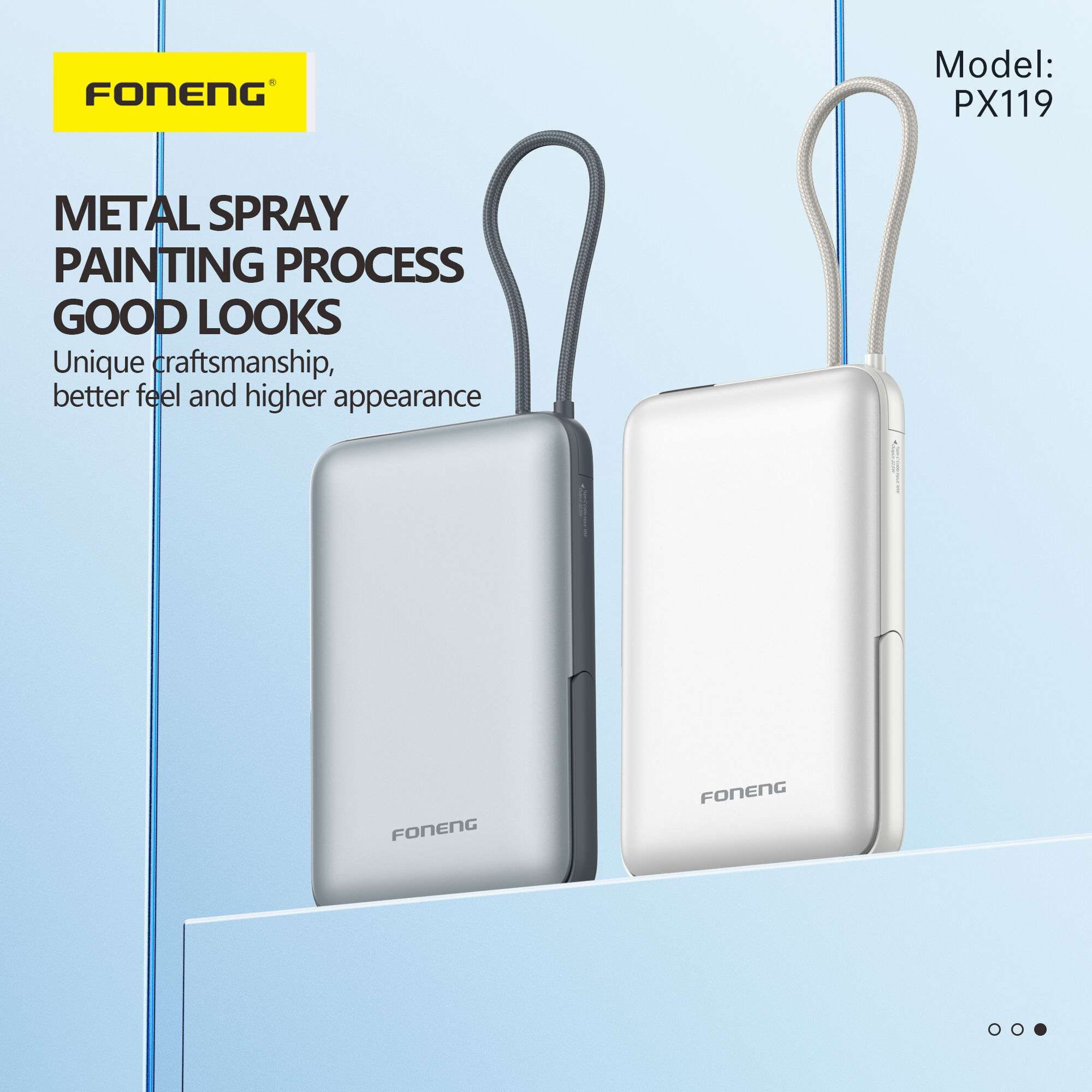 FONENG PX119 Magnetic 22.5W 10000mAh Wireless Power Bank With Type-C Cable