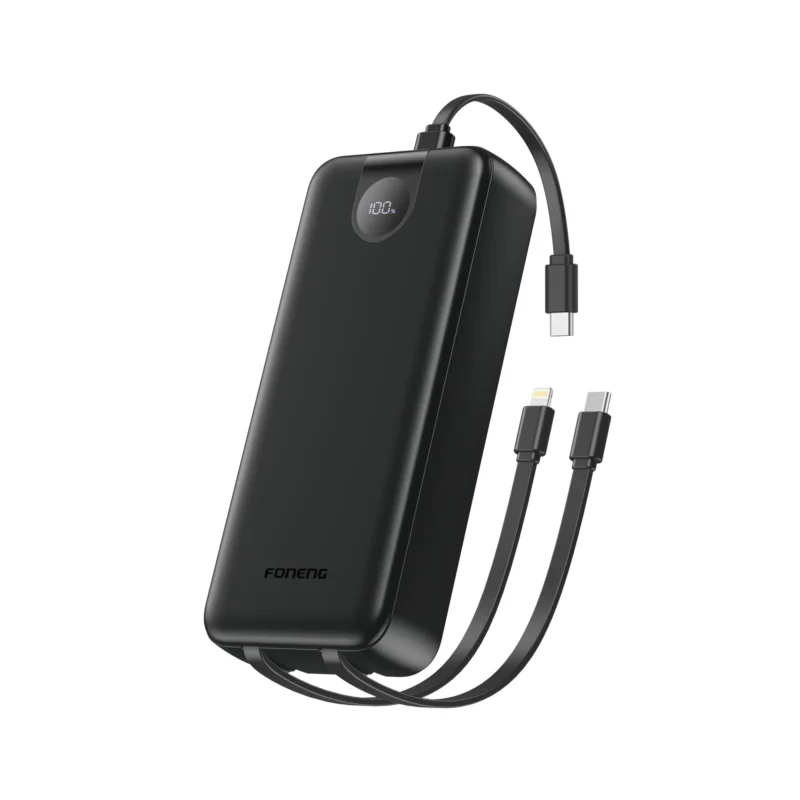 Foneng PX107 22.5W 20000mAh Power Bank with Built-In 3 Cables