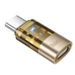 Hoco UA36D Transparent Type-C male to Lightning female Converter