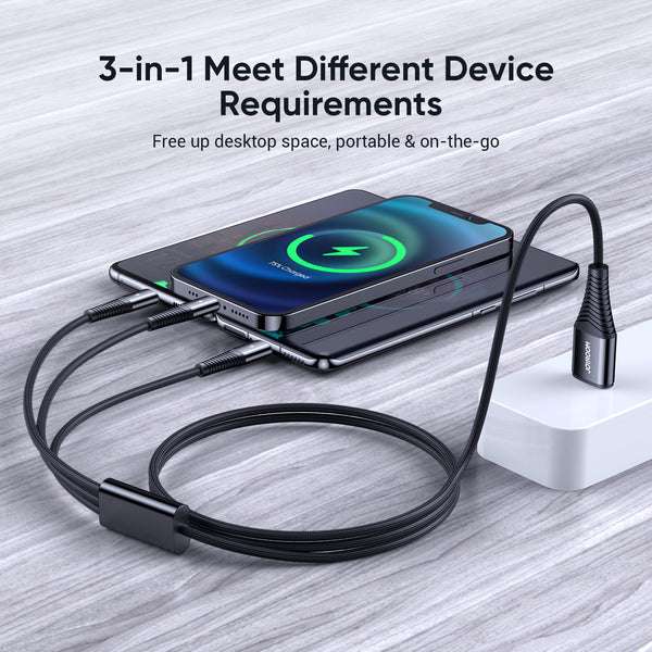 Joyroom 3in1 Charging Cable S-1230G4 lightning+typec+ micro