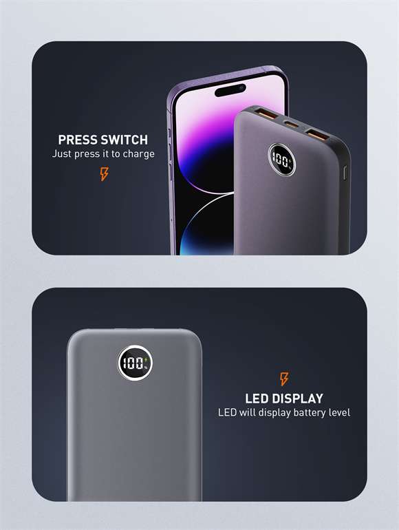 LDNIO PQ10 10000mAh Ultra Slim Led Display Power Bank