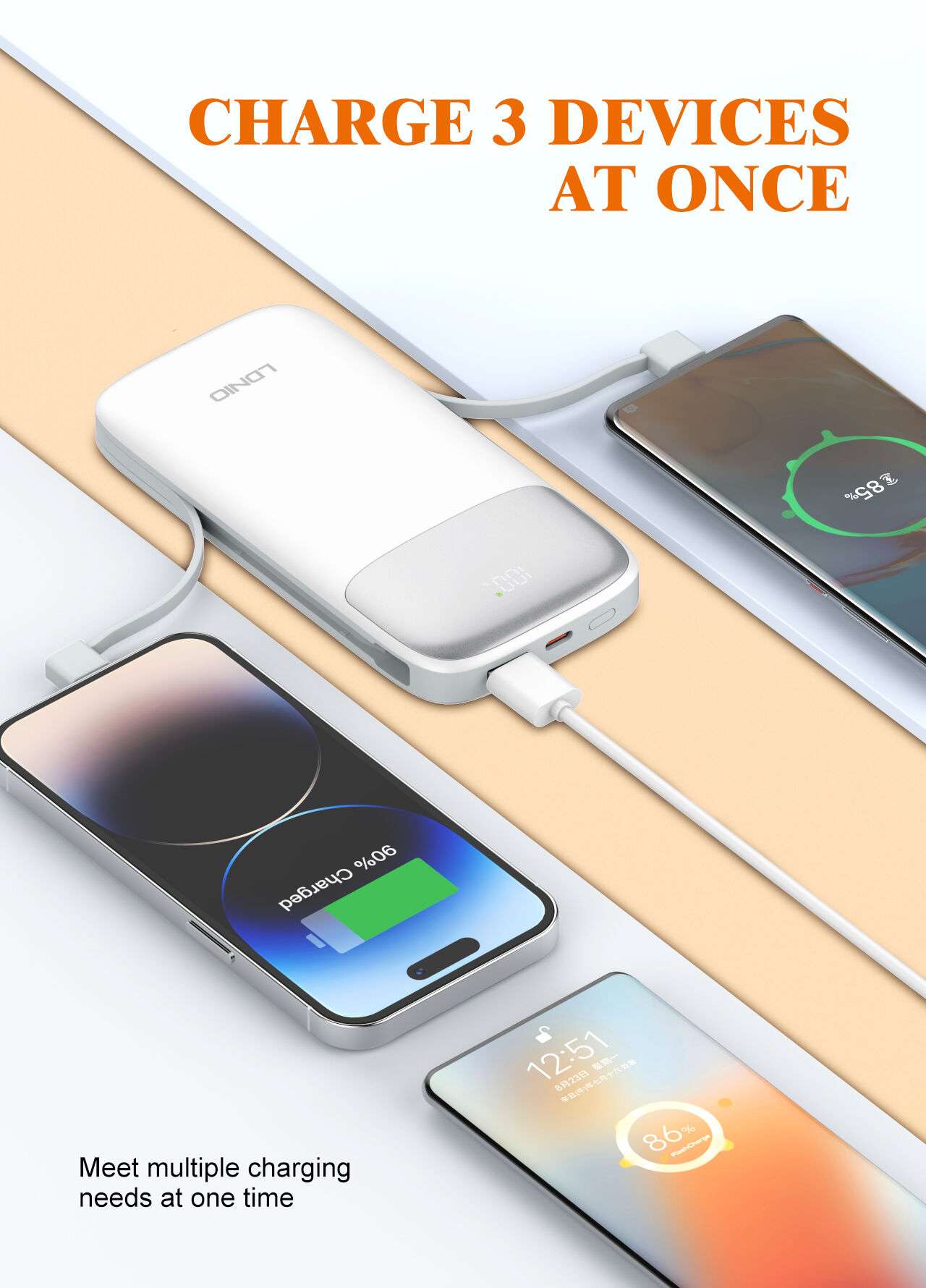 LDNIO PQ19 22.5W 10000mAh Fast Charging Power Bank