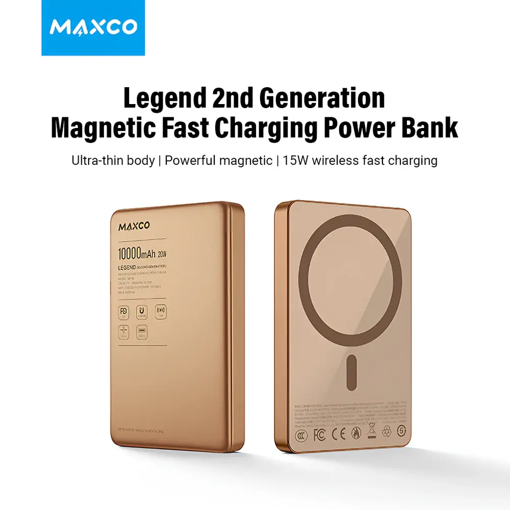 MAXCO MP39 Legend 2 10000mAh Magnetic Wireless Power Bank