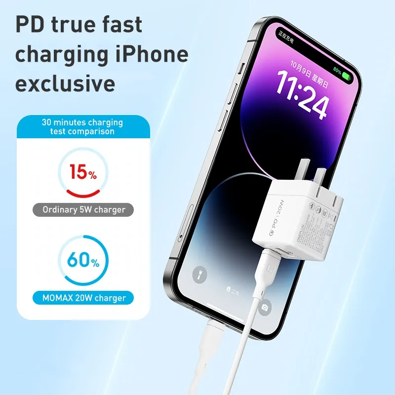 Momax UM36CN 20W PD Dual Port Wall Charger