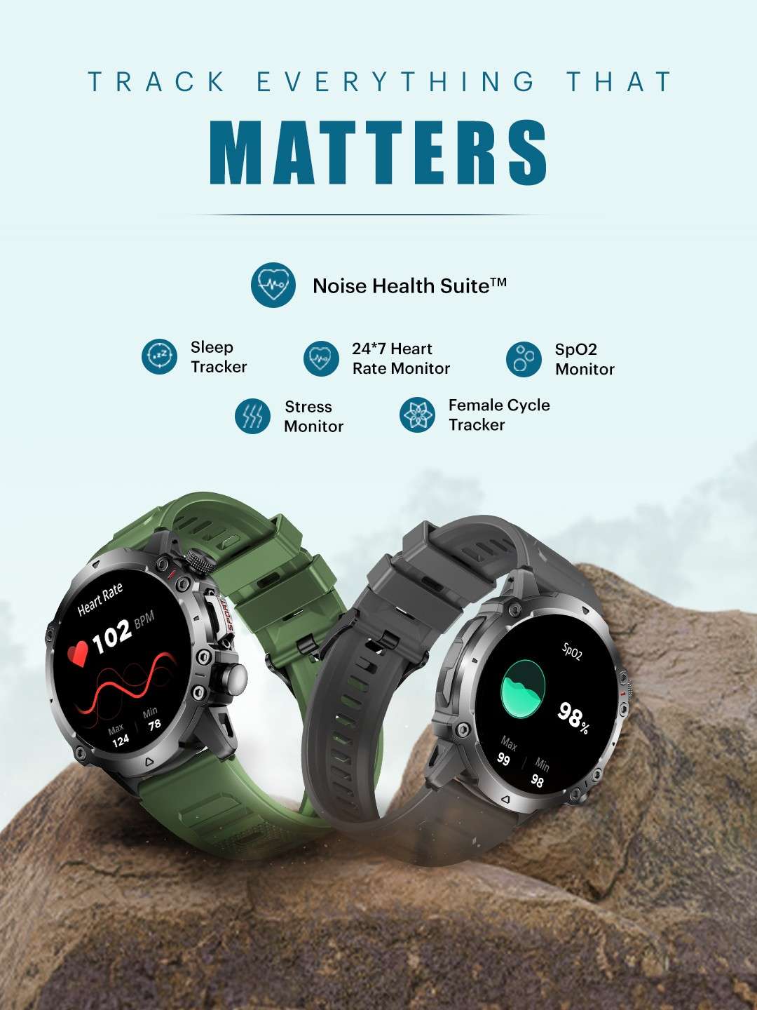Noise Shield Rugget Looking BT Calling Smart Watch