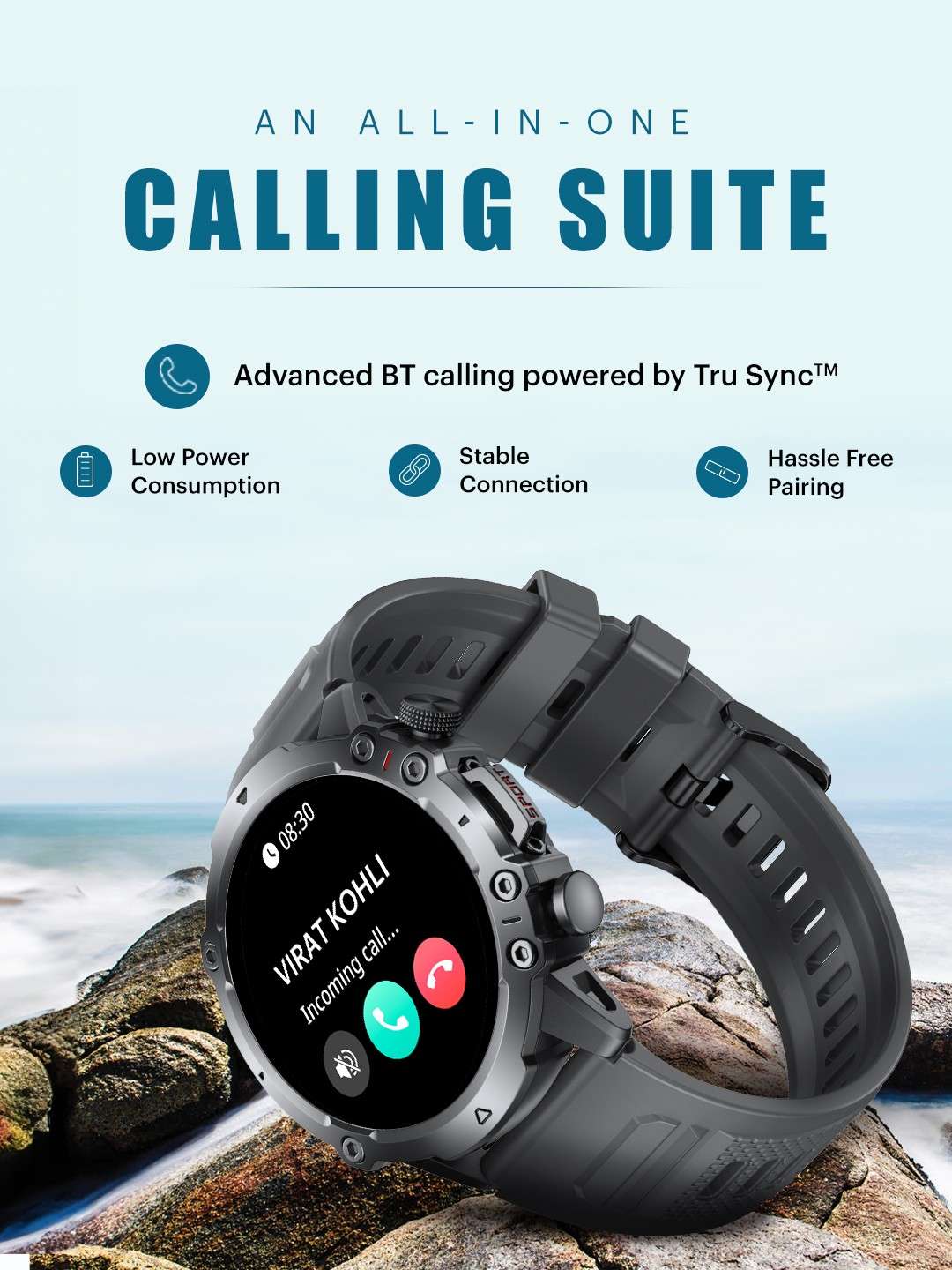 Noise Shield Rugget Looking BT Calling Smart Watch