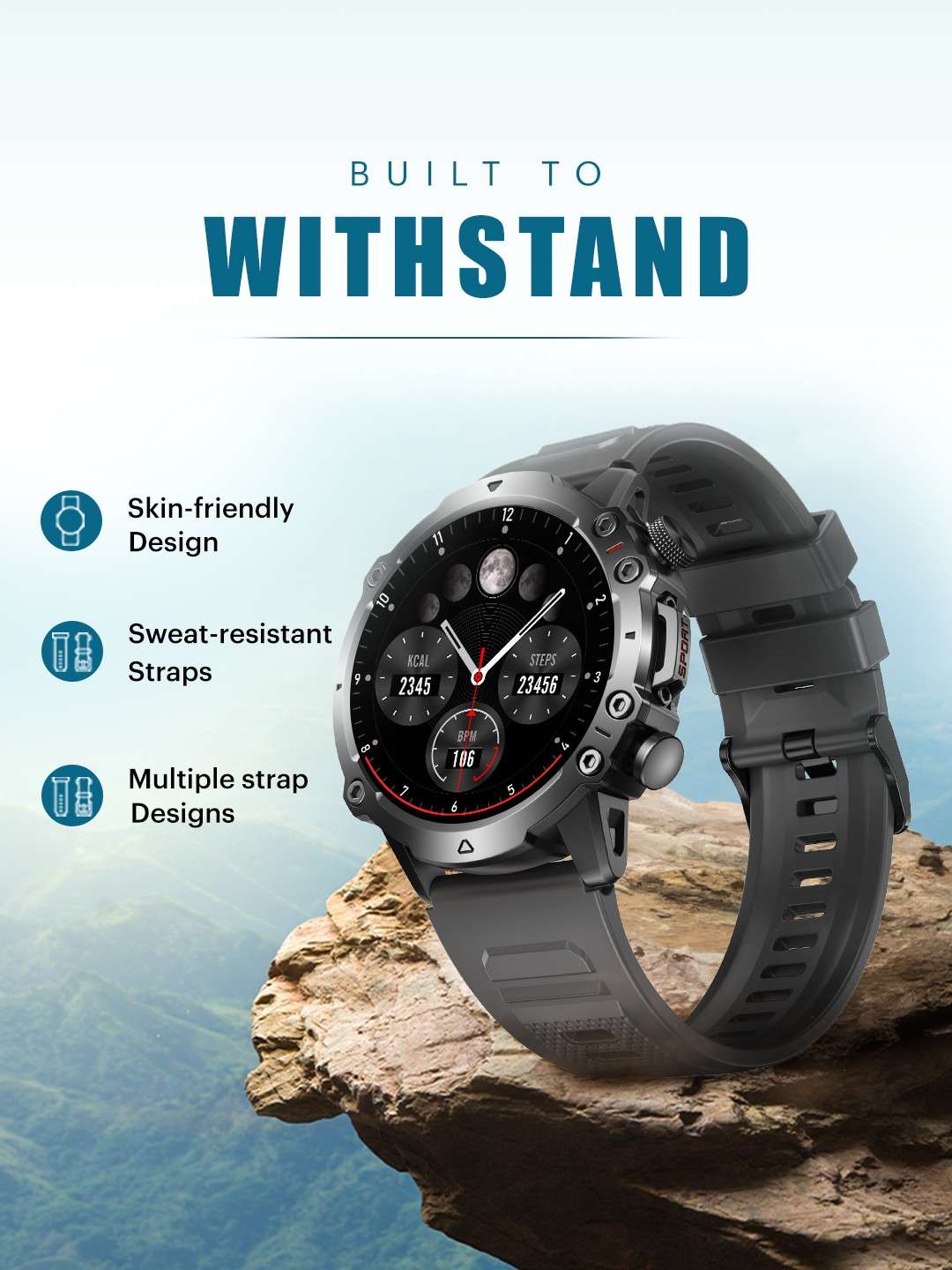 Noise Shield Rugget Looking BT Calling Smart Watch