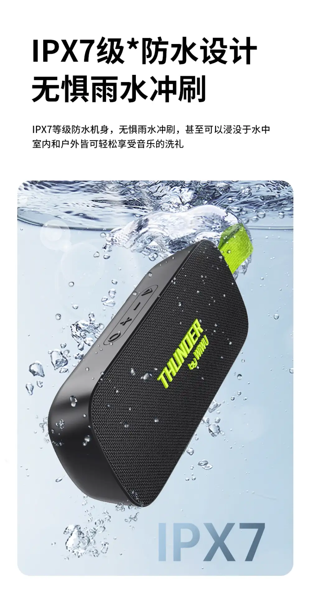 Wiwu Thunder H2 Wireless Portable Bluetooth Speaker
