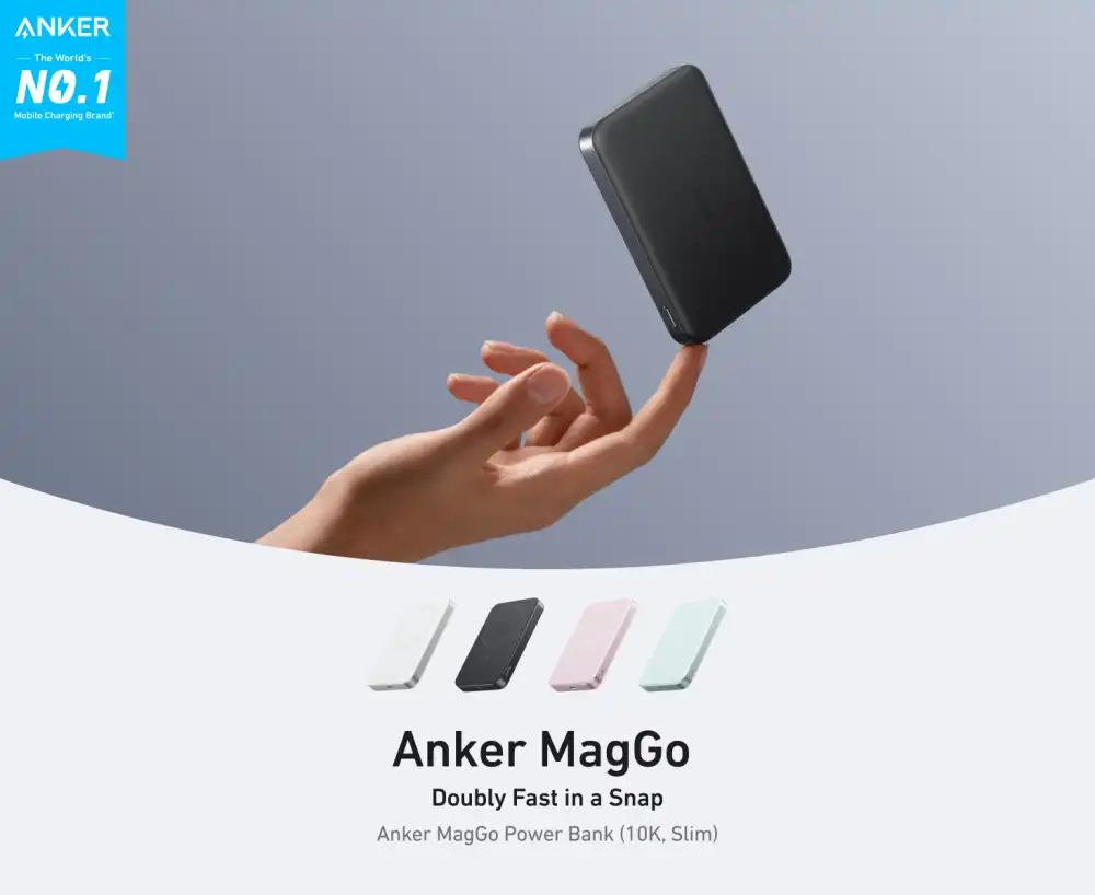 Anker MagGo Qi2 10000mAh 15W Ultra-Slim Power Bank