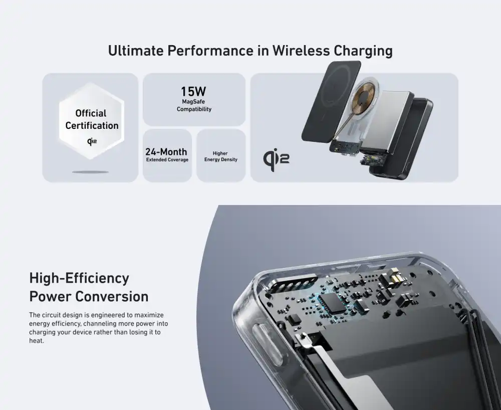 Anker MagGo Qi2 10000mAh 15W Ultra-Slim Power Bank