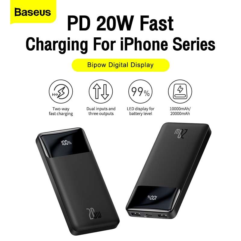 Baseus Bipow Digital Display 30000mAh 15W Power Bank