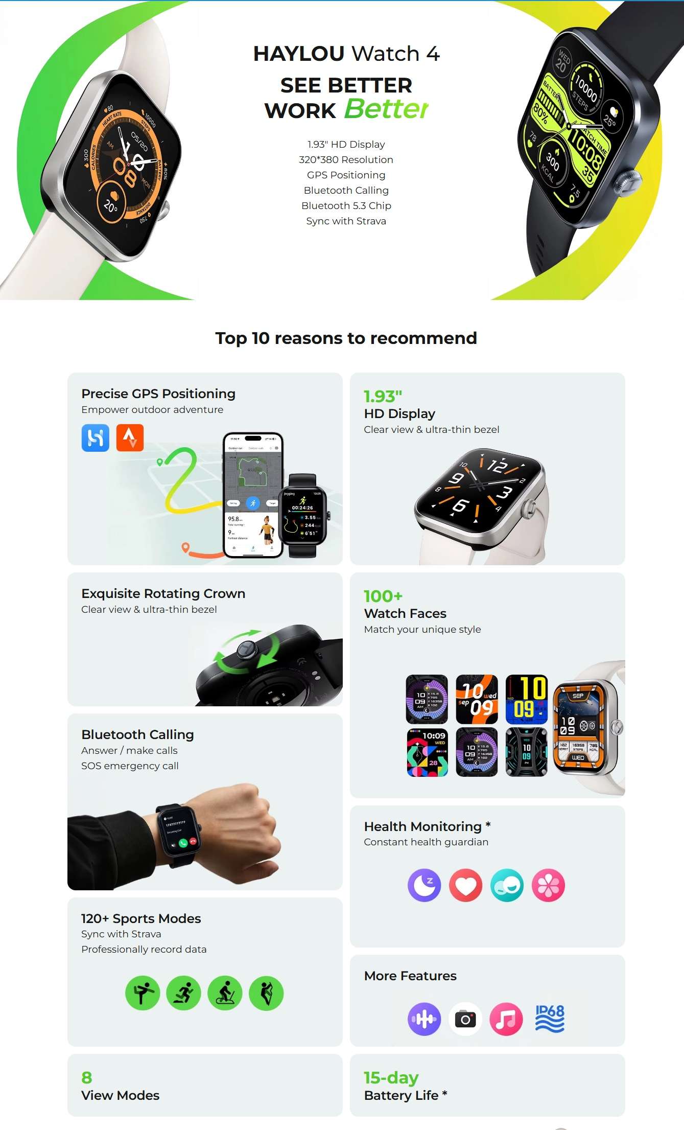 Haylou Watch 4 GPS Amoled BT Calling Smartwatch