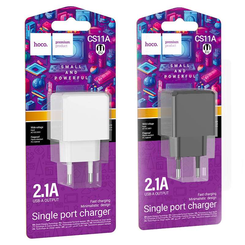 Hoco CS11A USB 2.1A Charging Adapter