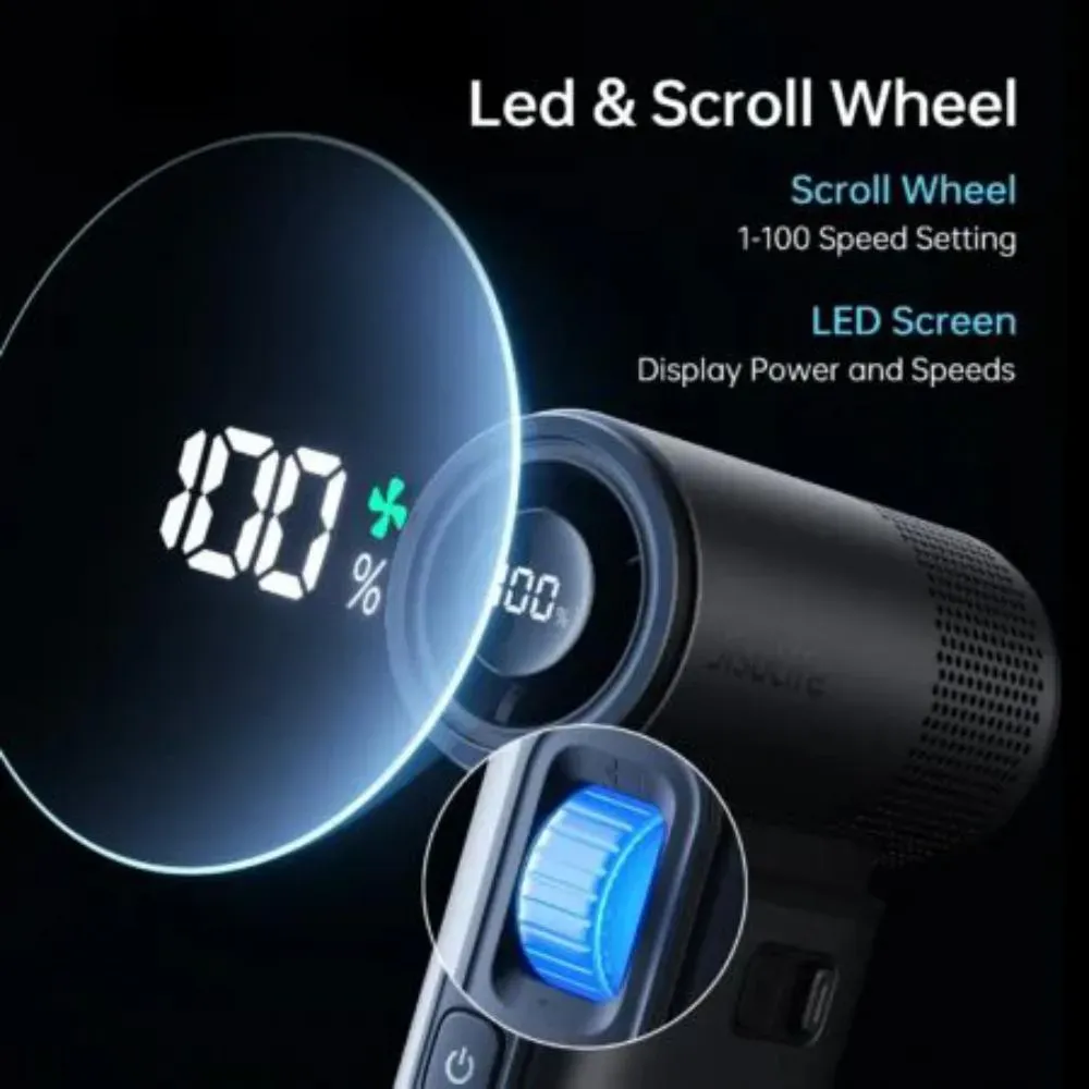 JISULIFE Handheld Fan Ultra 2 Hand Fan 18W Power Bank with Flashlight