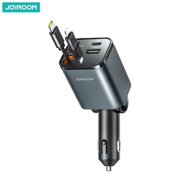 Joyroom JR-CCL05 4-in-1 Retractable Cable 50W Car Charger
