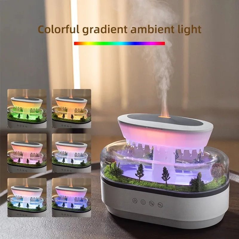 Rain Cloud Aroma Diffuser Small Air Humidifiers Water Drip Micro Landscape