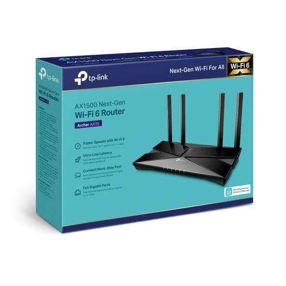 TP-Link Archer AX15 Dual Band Gigabit AX1500 Wi-Fi Router