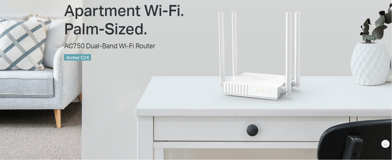 TP-Link Archer C24 Dual-Band AC750 WiFi Router