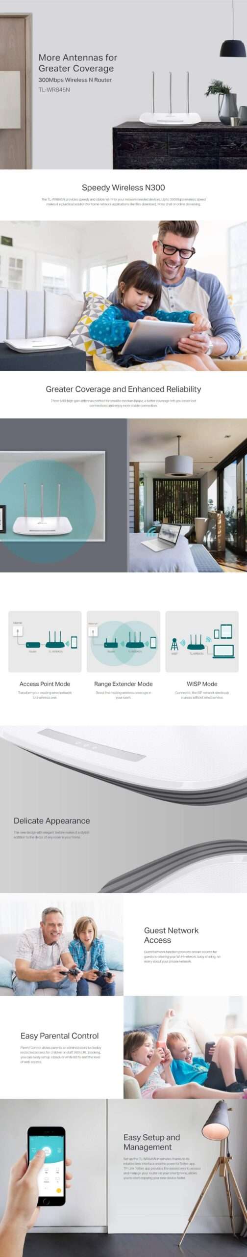 Tp-link TL-WR845N Wireless 300Mbps Wi-Fi Router