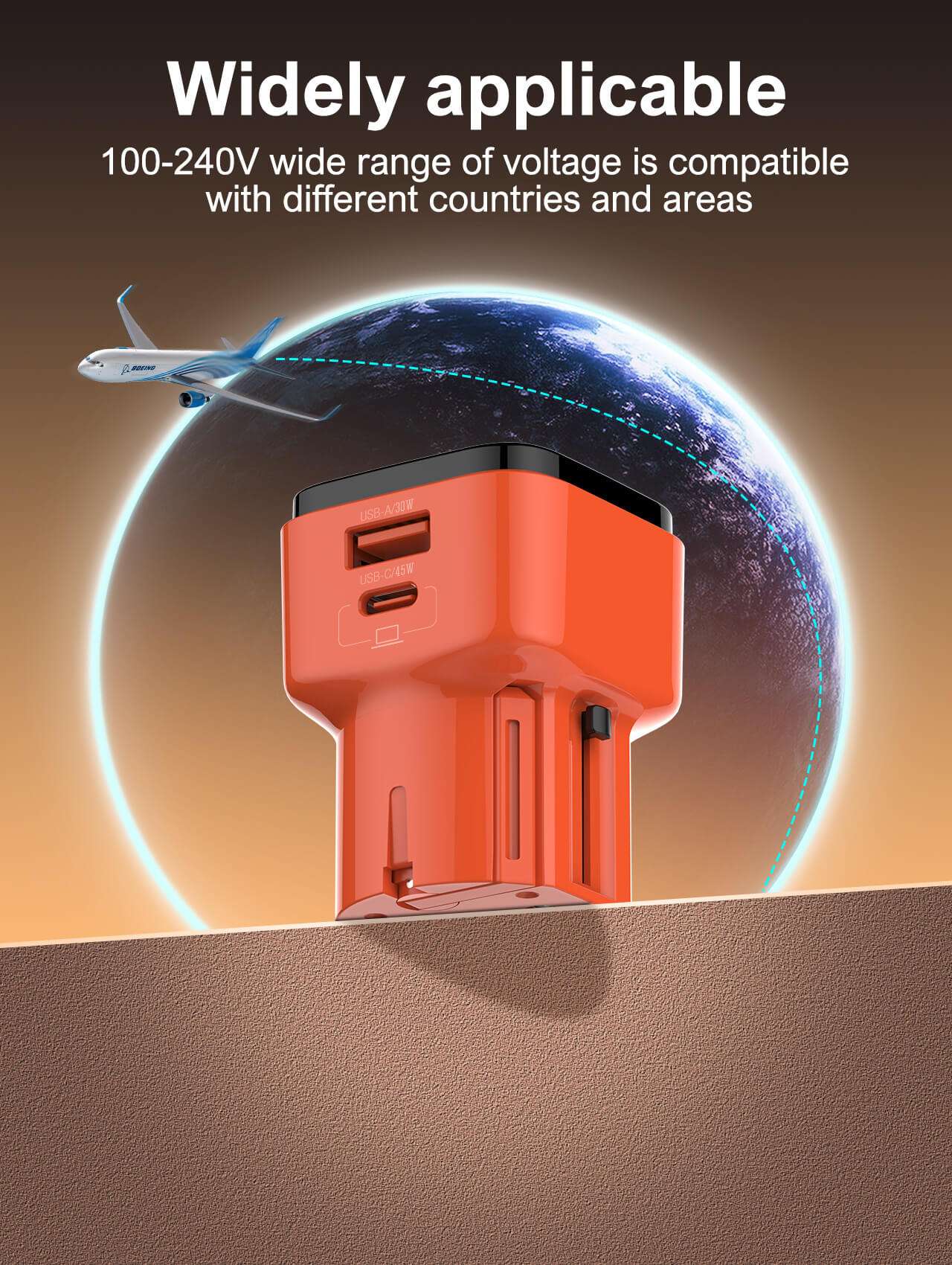 LDNIO Q2420 Universal 45watt Travel Adapter