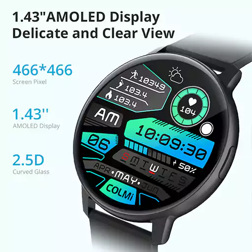 COLMI-i31-1.43-AMOLED-100-Sport-Mode-BT-Calling-Smartwatch price in bd