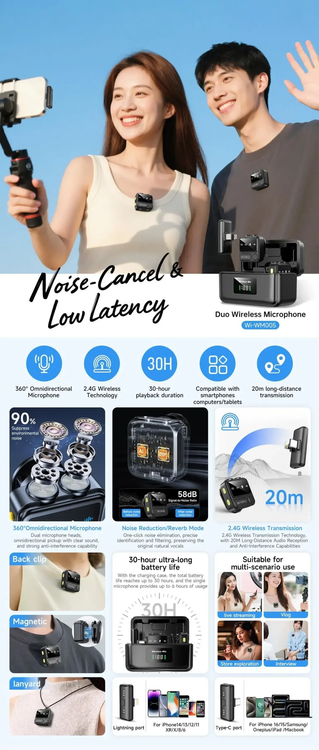 WiWU-Wi-WM005-Duo-Bluetooth-Lavalier-Microphone-price-in-bangladesh