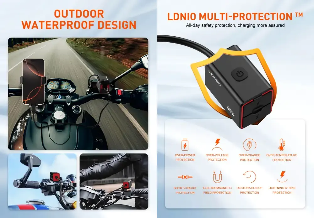 LDNIO-C108-60W-Fast-Charging-Motorcycle-Charger