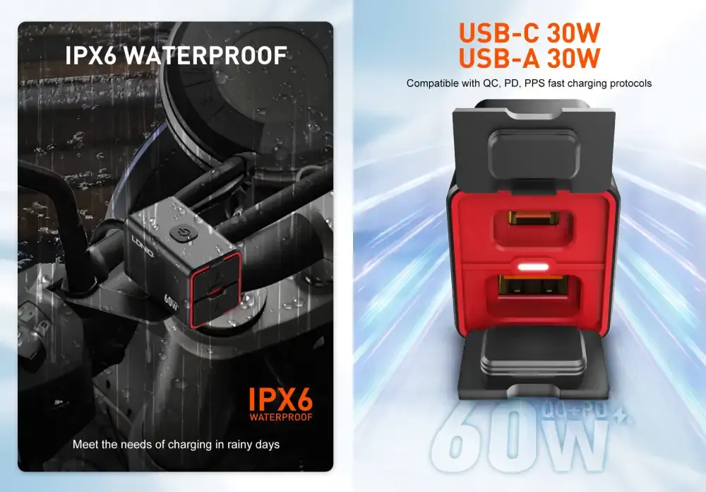 LDNIO-C108-60W-Fast-Charging-Motorcycle-Charger price in bangladesh