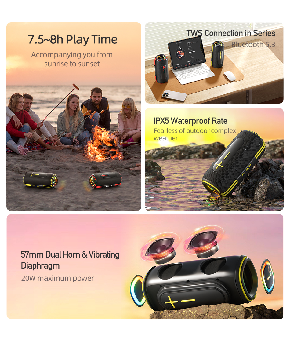 buy AWEI-KA5-Outdoor-20W-Bluetooth-Speaker
