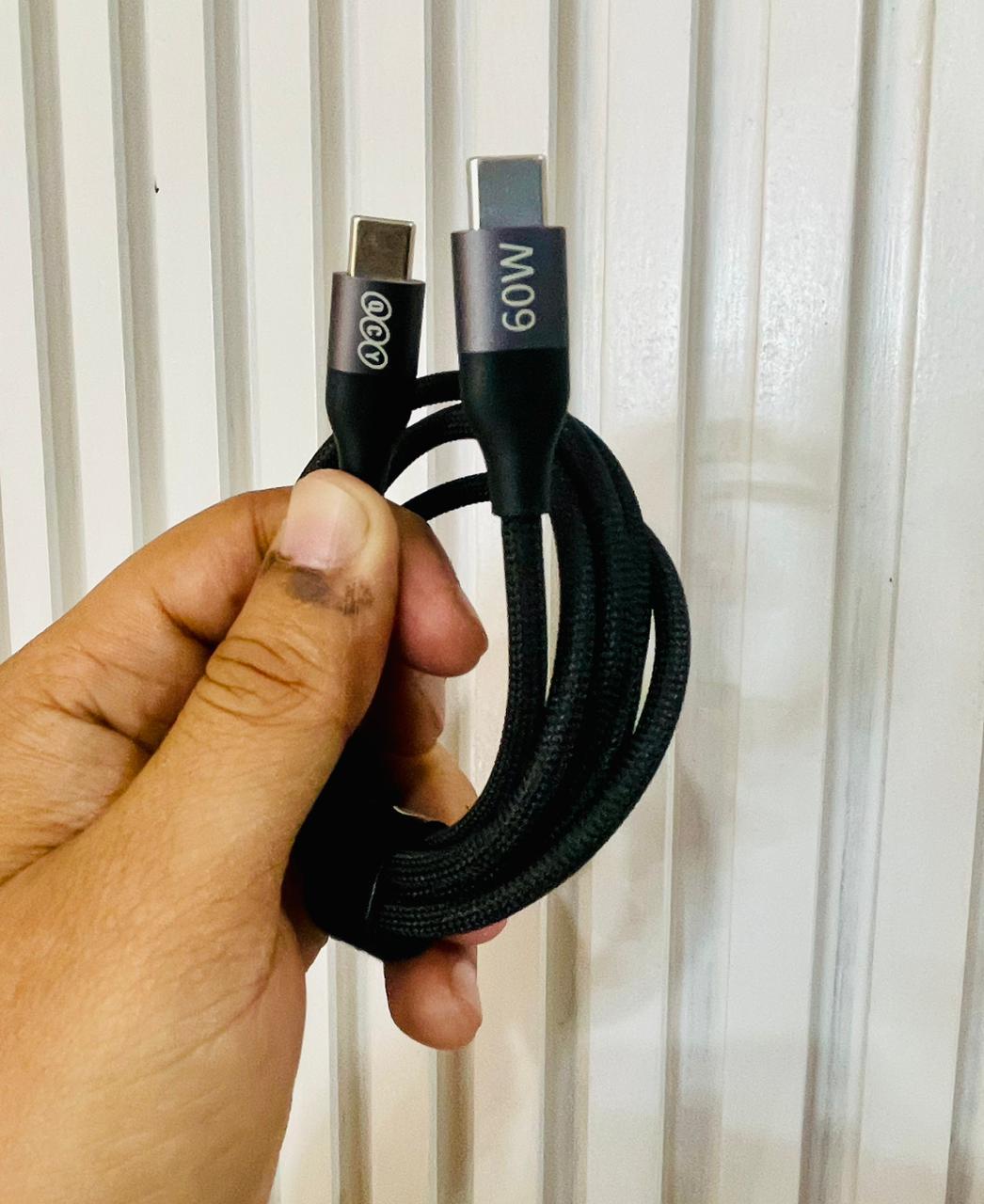 QCY-CK02-MG-20W-Fast-Charger-with-Braded-USB-C-to-C-Cable-Set price