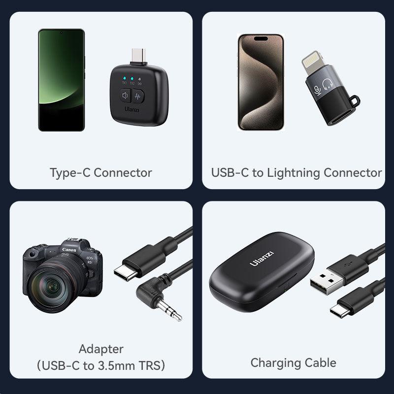 Ulanzi-A30-TinyMic-Wireless-Lavalier-Microphone Price in bd
