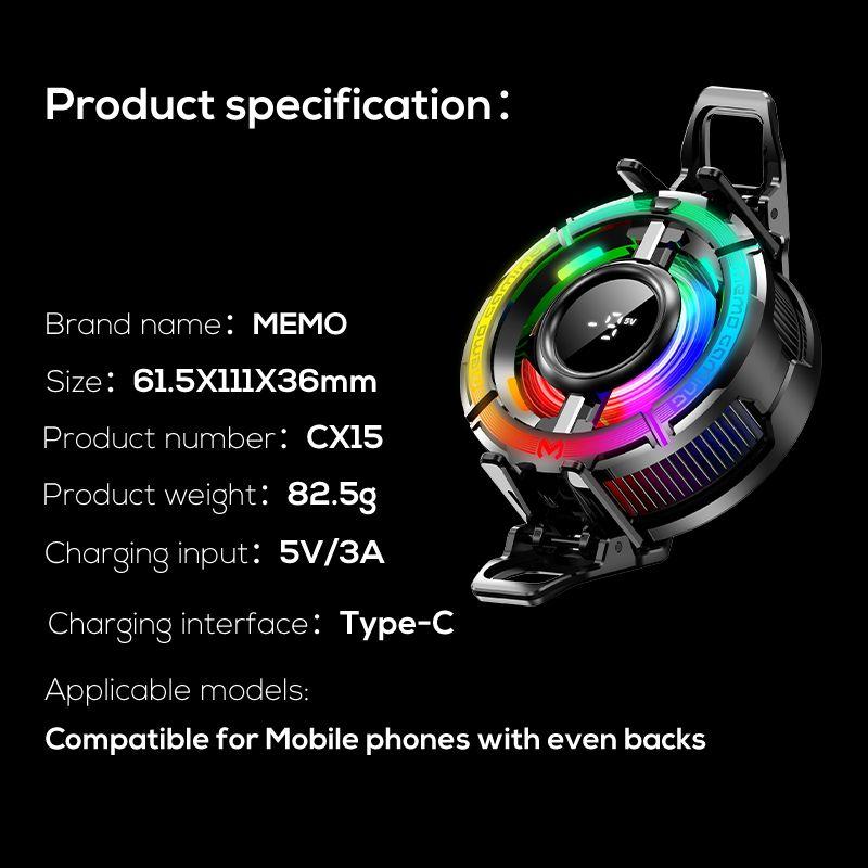 MEMO CX15 Magnetic RGB 15W Phone Cooler price in Bangladesh