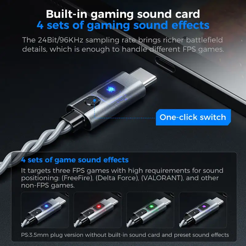 Buy Plextone G18 Type-C Wired In-ear Gaming Earphones