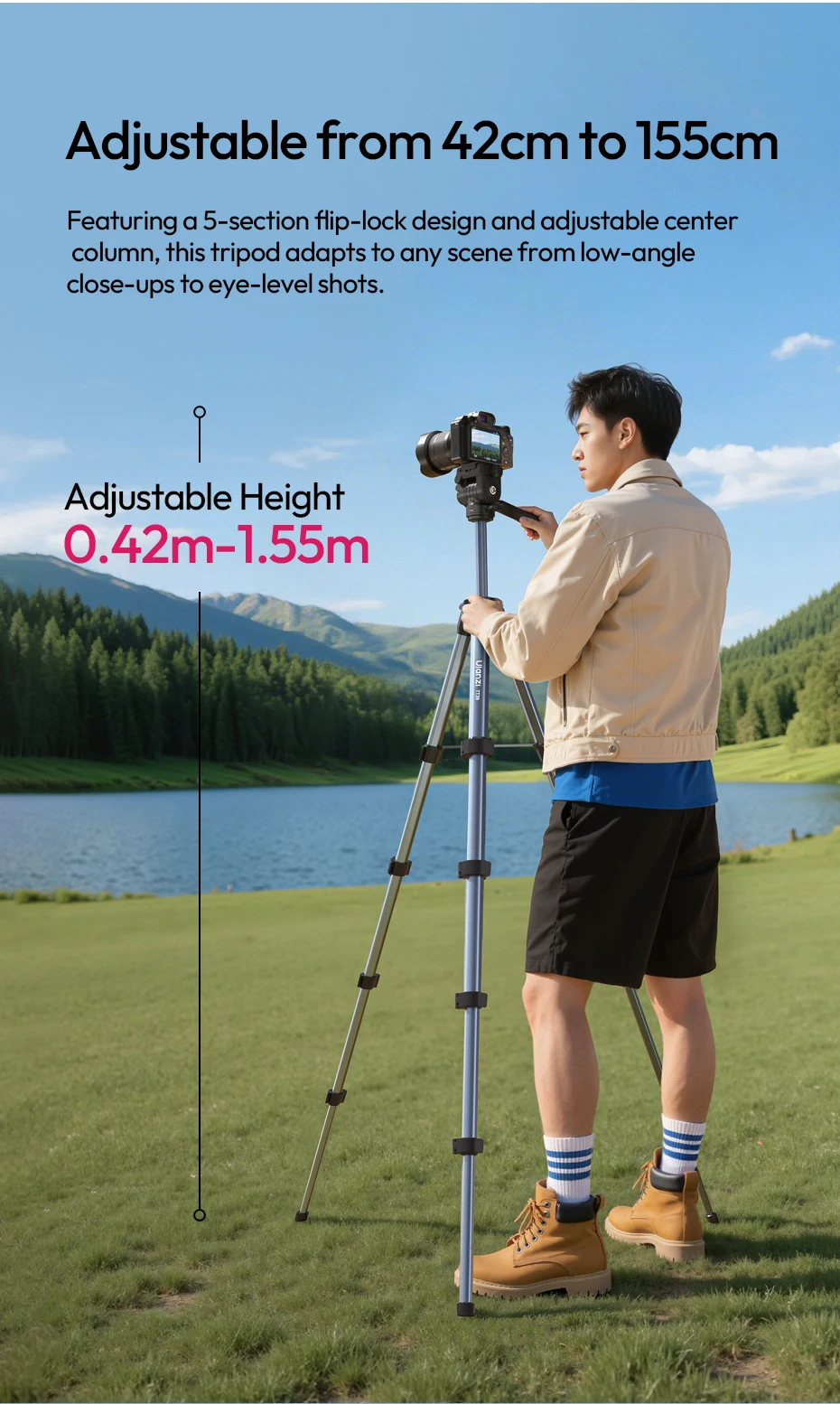 Buy Ulanzi-TT39-Portable-Aluminum-Video-Tripod