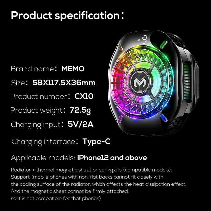 Memo CX10 RGB Gaming Mobile Cooler price