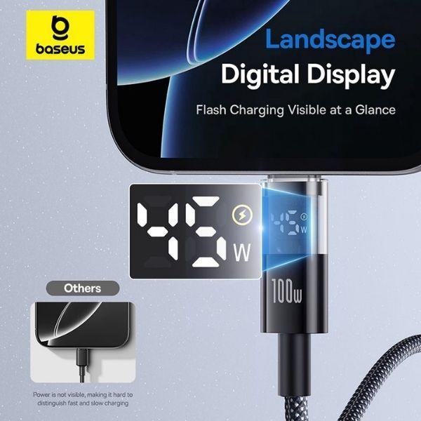 baseus display 2 100w fast charging led cable price in bangladesh
