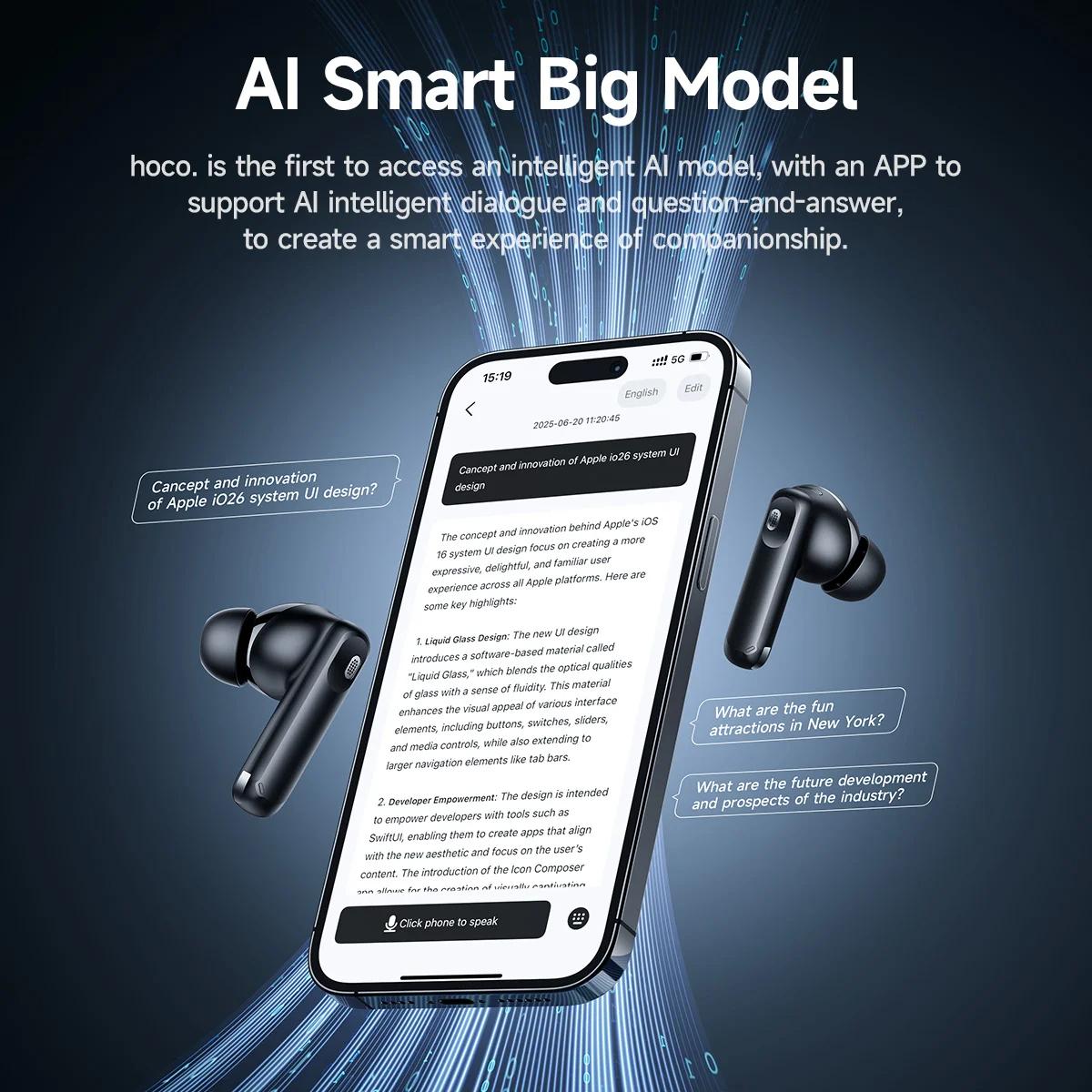 hoco bluetooth 5.4 earphones