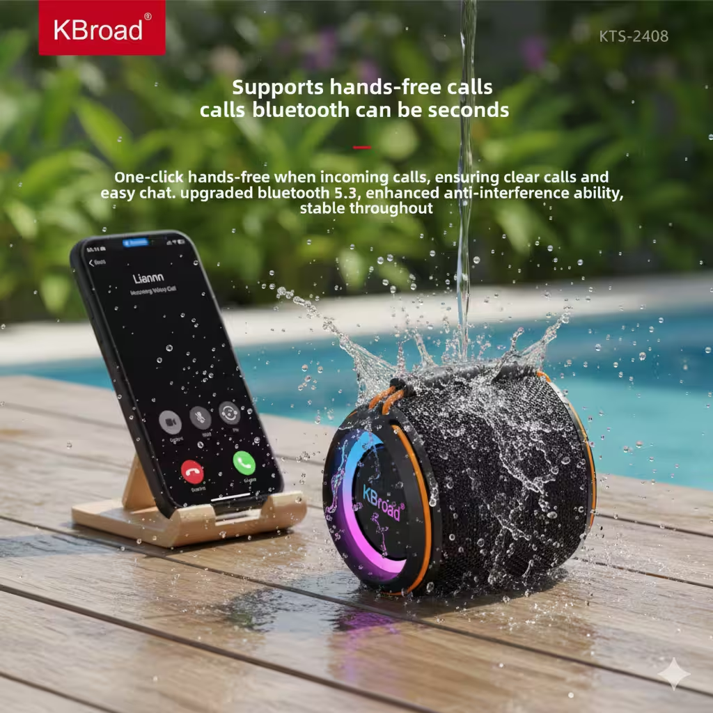KBroad KTS-2408 Portable RGB Bluetooth Speaker