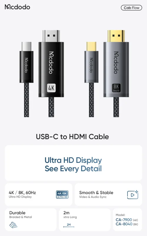 Mcdodo CA-804 Type-C to HDMI 8K Cable