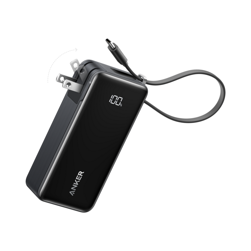 Anker A1637 10000mAh 30W Power Bank with Built-in Cable