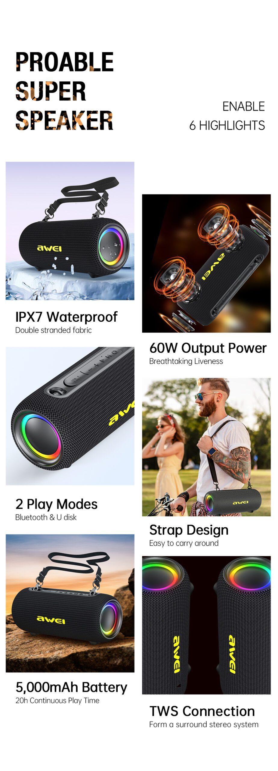 Awei Y1000 60W Bluetooth Speaker price in bangladesh