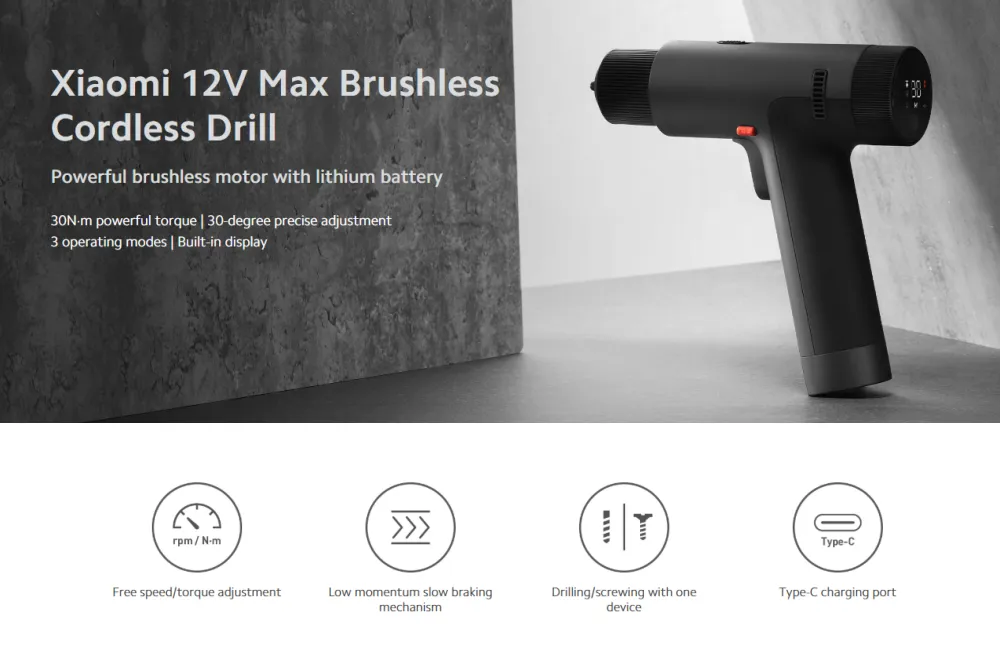 Xiaomi Mijia Brushless Cordless Drill 2
