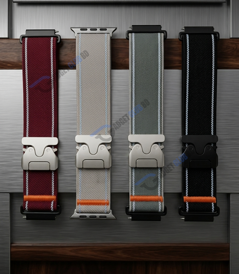 Elastic Nylon Strap with Metal Buckle