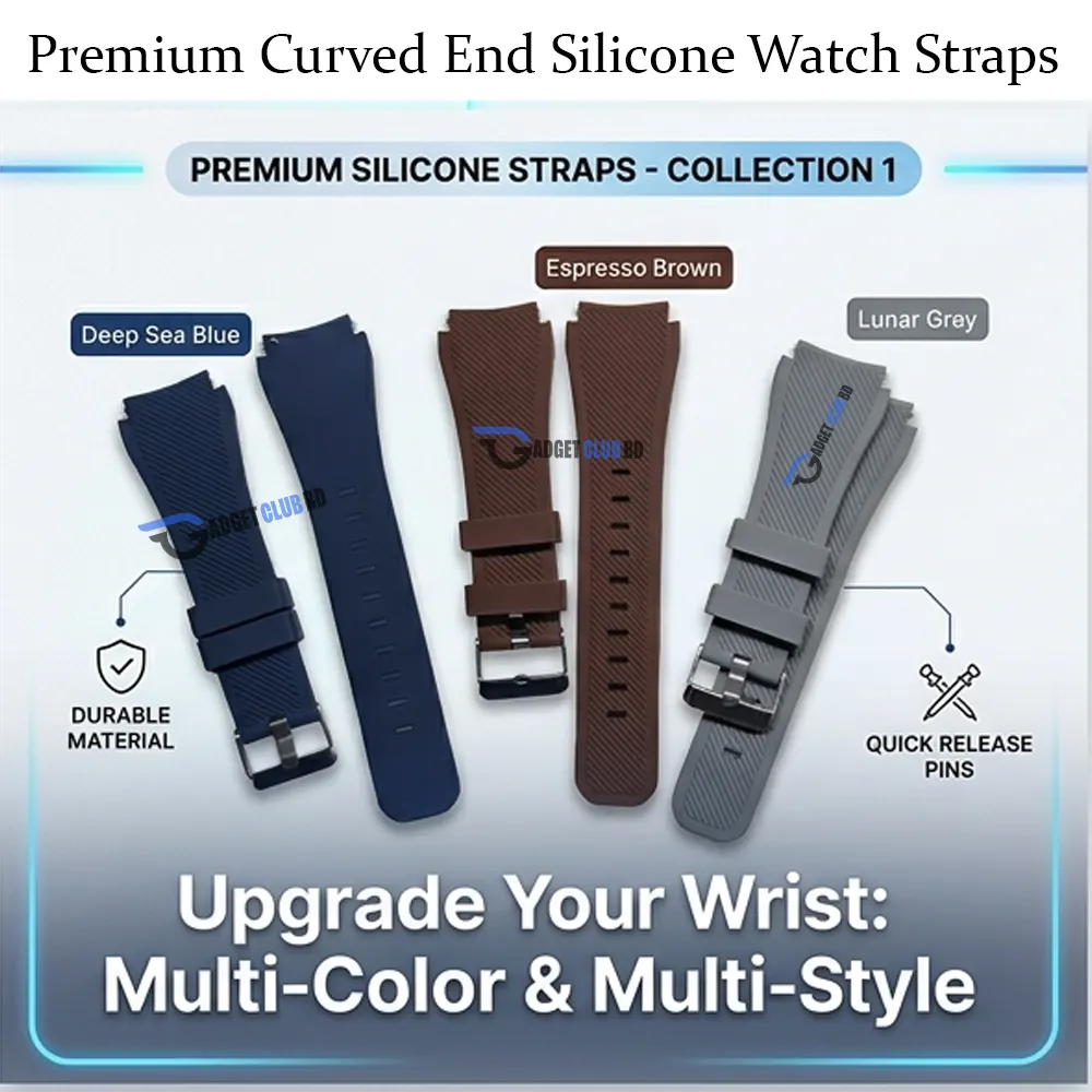 Premium Curved End Silicone Watch Straps Price in Bangladesh